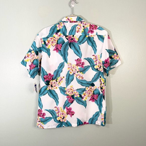 Hilo Hattie Men's Floral Hawaiian Aloha Short Sleeve Button Up Shirt Medium - Picture 2 of 9